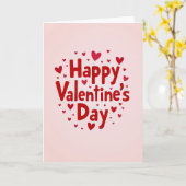 Carte moderne de Saint-Valentin rose (Fleur jaune)