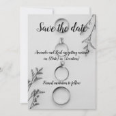Carte moderne de save the date (Devant)