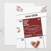Carte moderne de Save The Date | Mariage minimalis (Devant / Derrière)