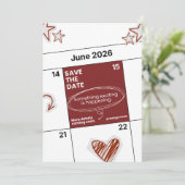 Carte moderne de Save The Date | Mariage minimalis (Debout devant)