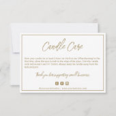 Carte moderne de soins aux bougies (Devant)