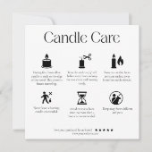 Carte moderne de soins aux bougies (Devant)