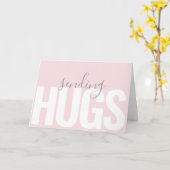 Carte moderne d'envoi de bisous et de pensées pour (Fleur jaune)