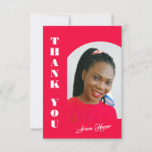 Carte Moderne Design chic Script rose Graduation (Devant)