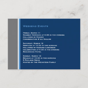 Carte moderne d'insertion de Mitzvah de barre