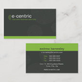 CARTE MODERNE dynamique centrée dynamique vert cit (Devant / Derrière)