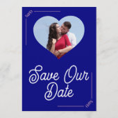 Carte moderne éditabile de mariage 'Save The Date' (Dos)