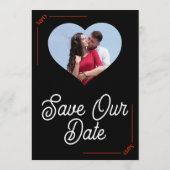 Carte moderne éditabile de mariage 'Save The Date' (Dos)