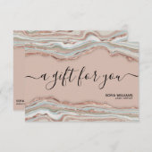 Carte Moderne Élégant Agate Tons Terre Boho (Devant / Derrière)