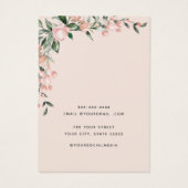 Carte moderne Elegant aquarelle florale (Dos)