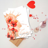 Carte moderne Elegant Chic Floral Valentine