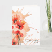 Carte moderne Elegant Chic Floral Valentine (Devant)