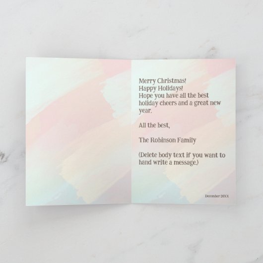 Carte Moderne élégant Noël Jolly Salutation (Intérieur)