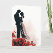 Carte Moderne Élégant Valentine Je t'aime Couple (Dos)