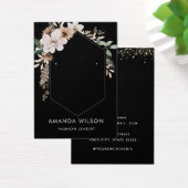 Carte moderne élégante florale noir d'oreille (Bureau)