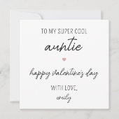 Carte moderne et jolie Saint Valentin pour tante (Devant)