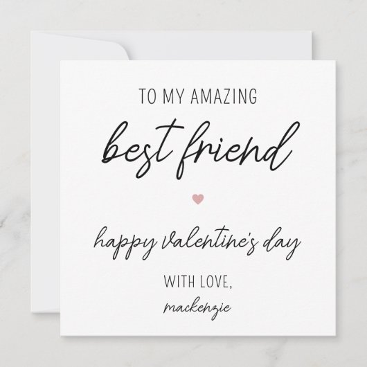 Carte moderne et mignonne de Saint-Valentin pour A (Devant)