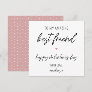Carte moderne et mignonne de Saint-Valentin pour A