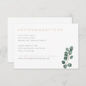 Carte moderne Eucalyptus Green Details (Devant / Derrière)