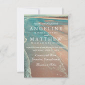 Carte moderne Fade Tropical Beach Sea Mariage Card (Devant)
