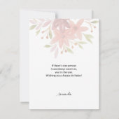 Carte Moderne Floral Boho Fard à Joues Violet (Dos)