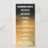 Carte moderne Gras Black Gold Bow Wedding Programm (Dos)