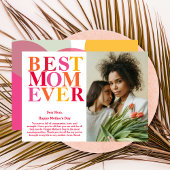 Carte Moderne Gras coloré Meilleure Maman toujours Fête 