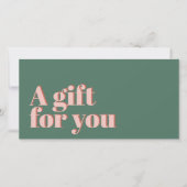 Carte Moderne Green Pastel Bold Holiday Salon (Devant)