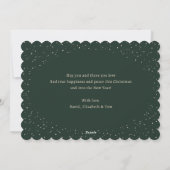 Carte moderne Green Snowflake Snow Happy Holidays  (Dos)