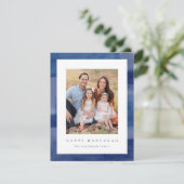 Carte moderne Hanoukka Watercolor Photo Holiday (Debout devant)