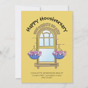 Carte Moderne Happy Housiversary Client Accueil Annivers