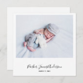 Carte moderne 'Instant Style Photo' annonce de nai (Devant / Derrière)