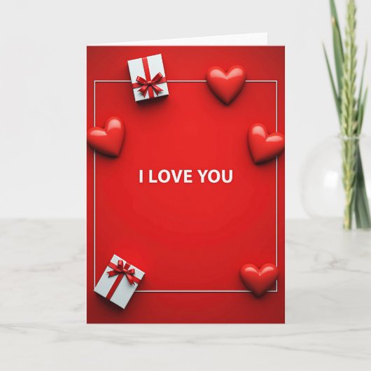 Carte Moderne 'Je T'Aime' (Devant)