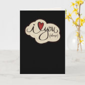 Carte Moderne Je t'aime toujours Mari Noir Épouse (Fleur jaune)