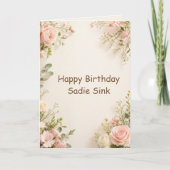 Carte Moderne Joyeux Anniversaire Fleur Stylee (Devant)