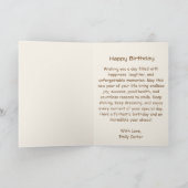 Carte Moderne Joyeux Anniversaire Fleur Stylee (Intérieur)
