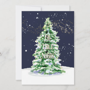 Carte Moderne Joyeux Élégant Simple Arbre de Noël Famill
