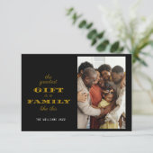 Carte Moderne Le Plus Grand Cadeau Famille Noël Salutati (Debout devant)