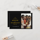 Carte Moderne Le Plus Grand Cadeau Famille Noël Salutati (Devant/Arrière en situation)