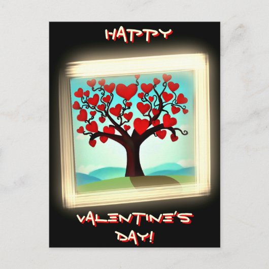 Carte moderne - Love Tree - Saint Valentin (Devant)