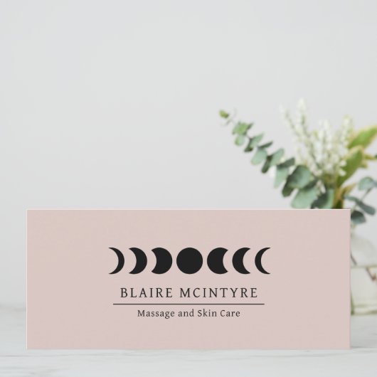 Carte Moderne Mauve Moon Phases Élégant certificat cadea (Debout devant)