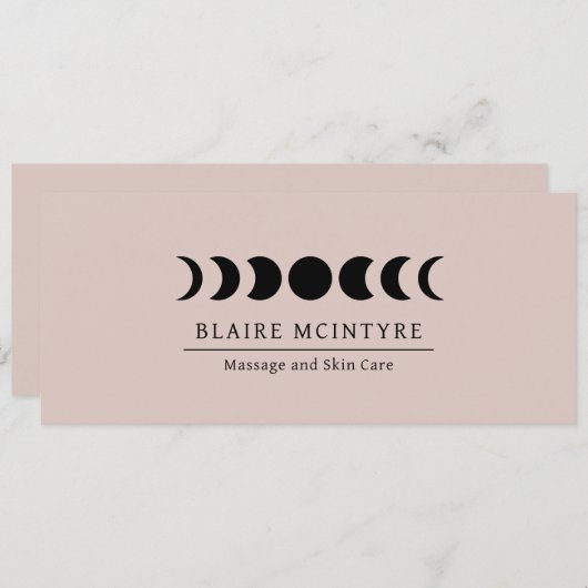 Carte Moderne Mauve Moon Phases Élégant certificat cadea (Devant / Derrière)