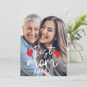 Carte Moderne Meilleure Maman Deux Photo Fête des Mères