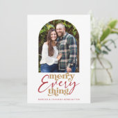 Carte Moderne Merry Everything Arch Photo de vacances (Debout devant)