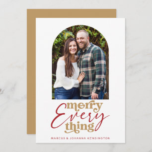 Carte Moderne Merry Everything Arch Photo de vacances
