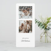 Carte Moderne minimaliste Deux vacances de Noël photo (Debout devant)