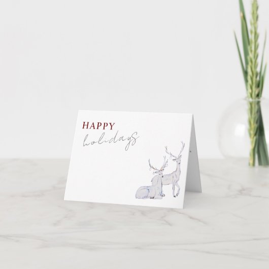 Carte Moderne minimaliste Joyeux Joyeux Reindeer (Devant)