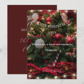 Carte moderne minimaliste Joyeux Noël (Devant / Derrière)