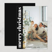 Carte moderne minimaliste Joyeux Noël (Devant / Derrière)