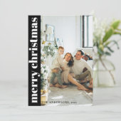 Carte moderne minimaliste Joyeux Noël (Debout devant)